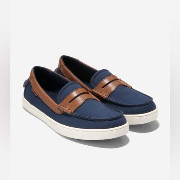 Cole Haan Men's Nantucket Penny Loafers Blue/Brown Size 10.5 Casual Summer - Picture 1 of 11
